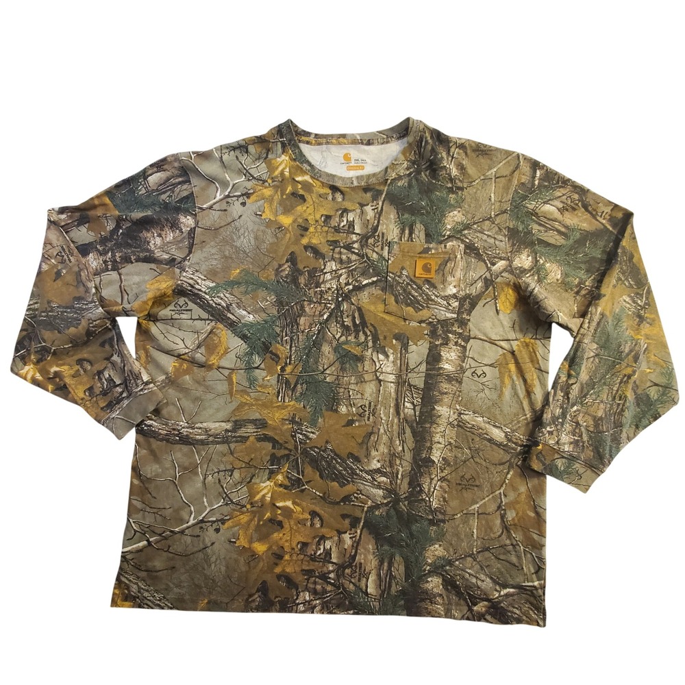 Carhartt K285 977 Realtree Xtra Camo Long Sleeve Pocket T-Shirt Mens 2XL Tall